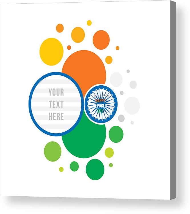 666x750 Happy Republic Day Of India Banner Acrylic Print