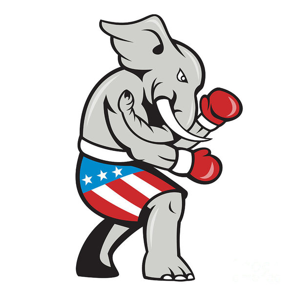 600x600 Republican Elephant Art Fine Art America