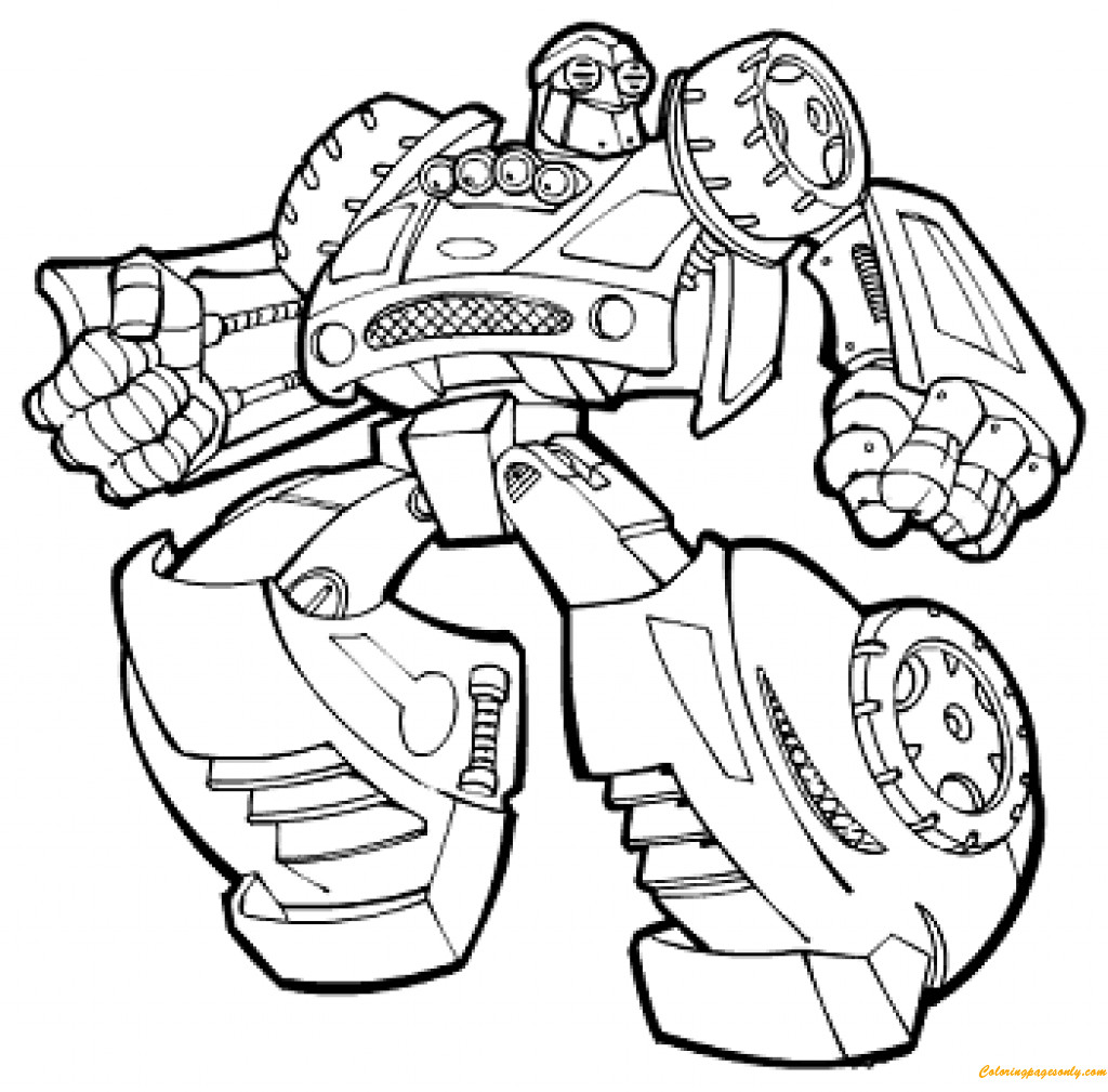 1024x1009 Rescue Drawing Bots Chase Coloring Pages