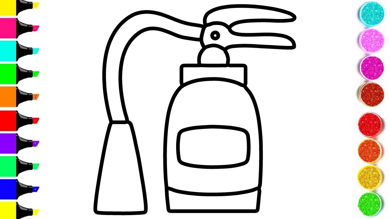 1280x720 Fire Rescue Tools Drawing And Coloring For Kids ! Fire Tools