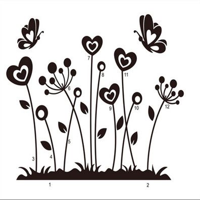 396x396 Creative Solid Wood Bedroom Wall Home Decorations Fashion Black