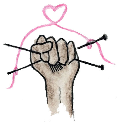 407x436 knitty city nyc resistance illustration