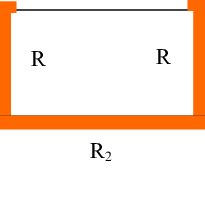 205x205 schematic drawing of a test structure for resistance measurements
