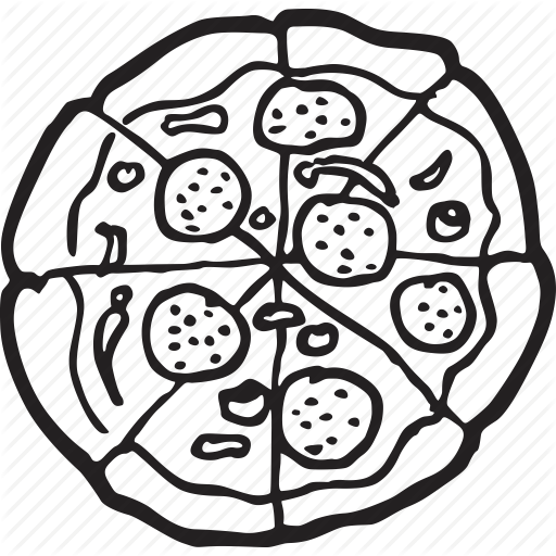 512x512 Pizza, Restaurant, Drawing, Transparent Png Image Clipart Free