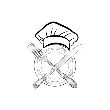 450x450 Vector Of Chef Cook Hat With Fork