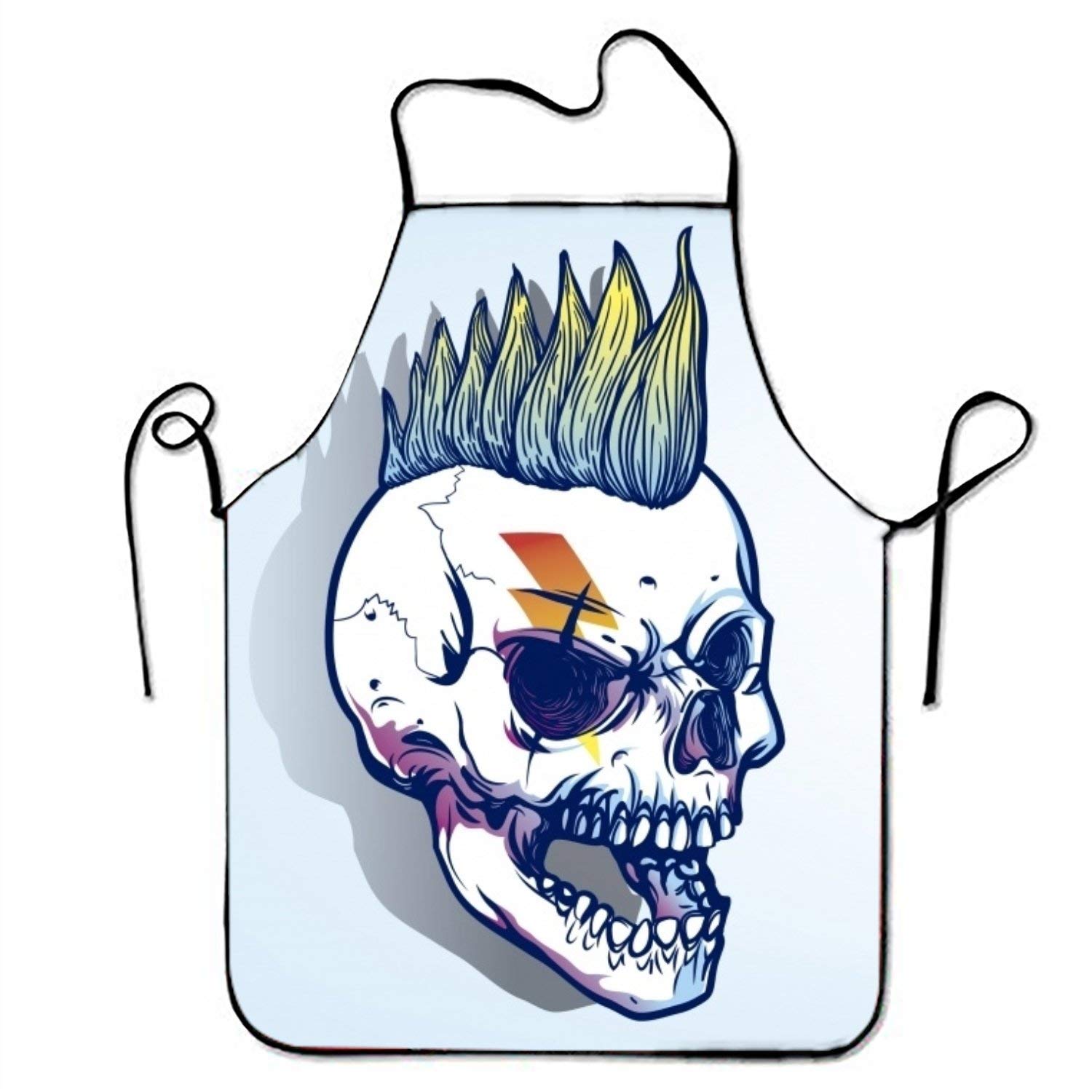 1500x1500 Punky Skull Background Kitchen Cooking Apron For Women