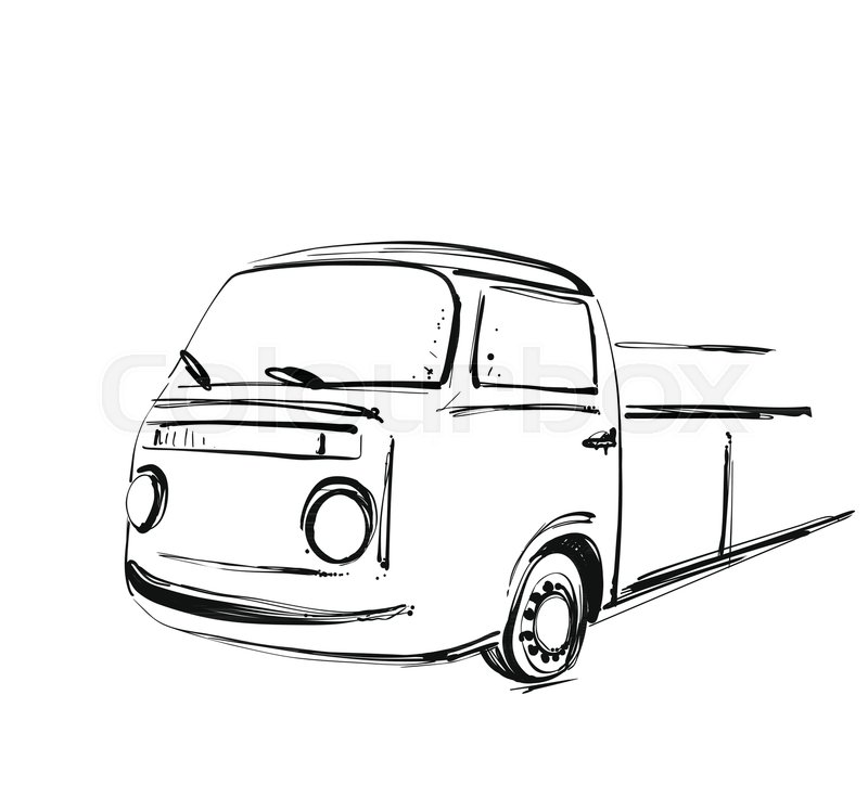 800x724 Retro Bus Cartoon Transport Vector Stock Vector Colourbox