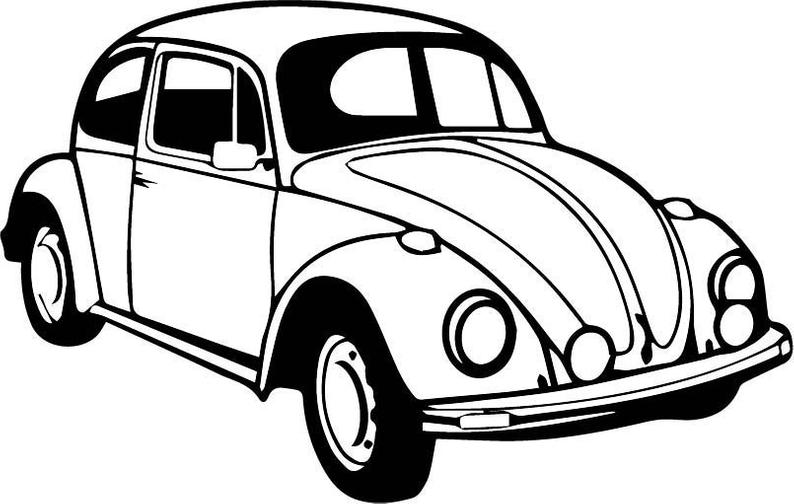 794x504 Vw Beetle Classic Vintage Retro Car Digital Etsy