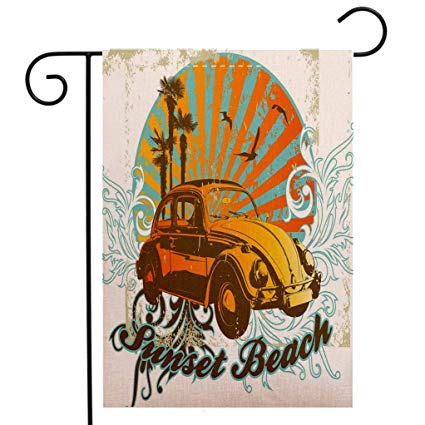 425x425 Creative Home Garden Flag Cars Summer Inspired