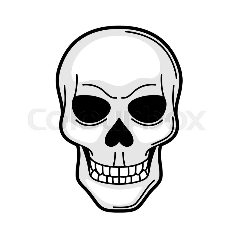 800x800 Skull Retro Tattoo Symbol Cartoon Old Stock Vector Colourbox