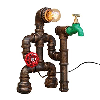 425x425 European Style Retro Faucet Robot Table Lamp Creative Soldier