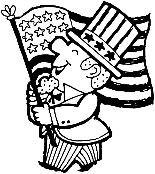 600x674 American Revolution Flag On Independence Day Coloring Pages Bulk