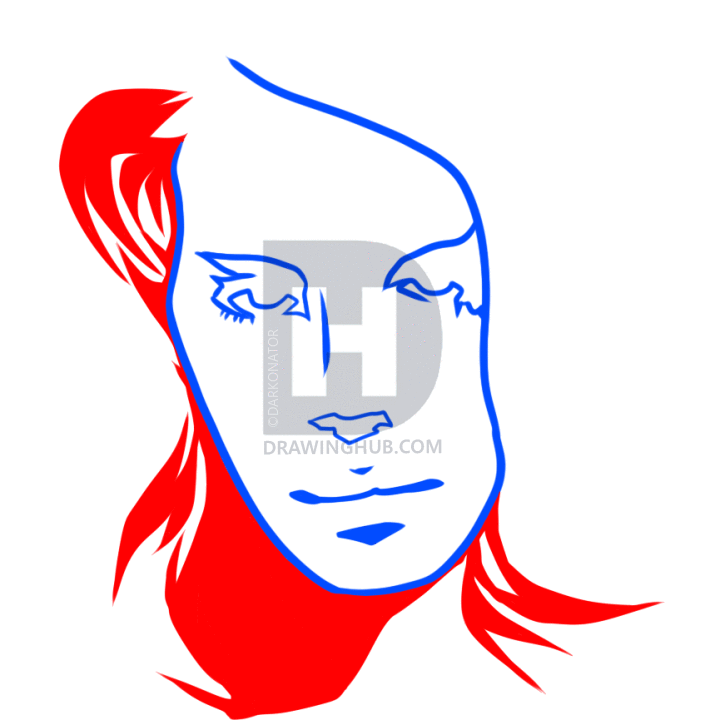 715x720 How To Draw Tribal Lana Del Rey, Step