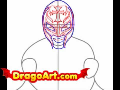 480x360 How To Draw Rey Mysterio, Step