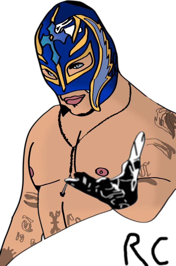 727x1100 Reymysterio Wwe Old Tatto Drawing
