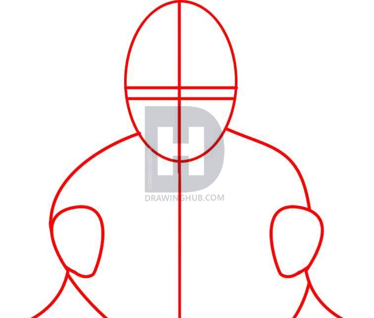 756x643 How To Draw Rey Mysterio, Step