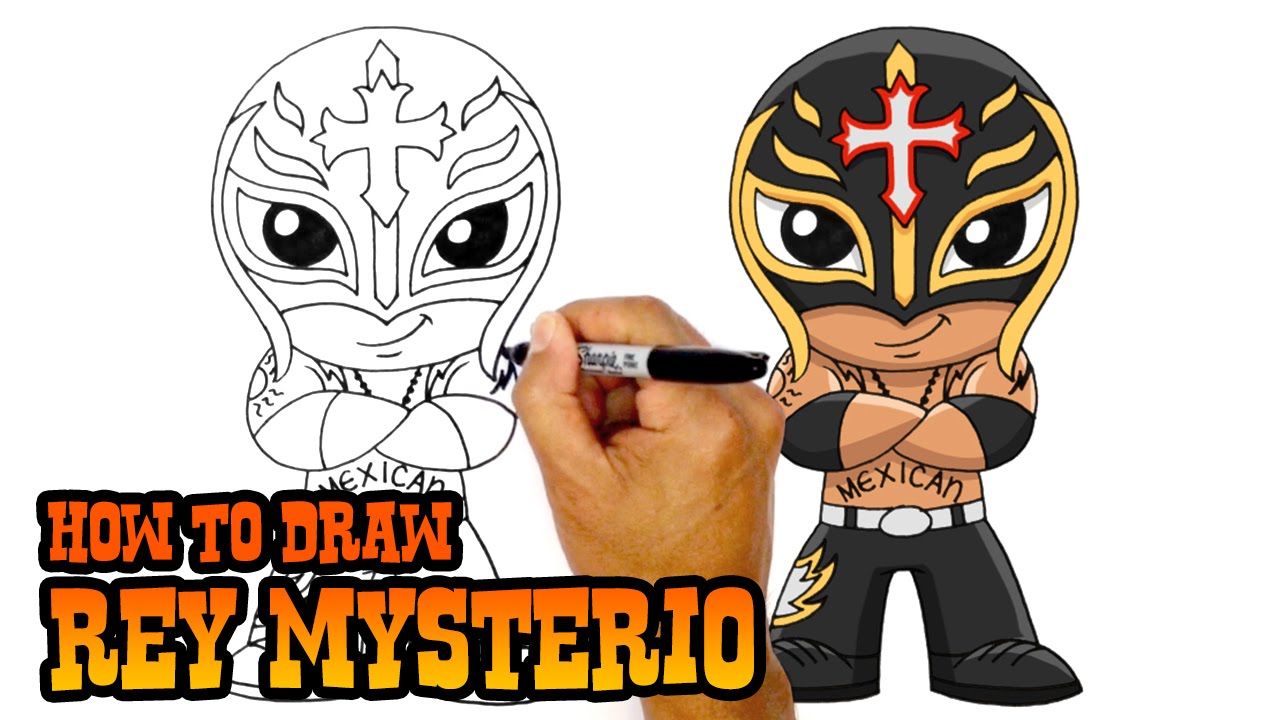 1280x720 How To Draw Rey Mysterio Wwe