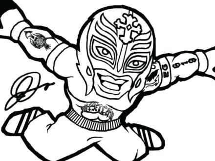 440x330 Wwe Rey Mysterio Mask Coloring Pages Moonoon