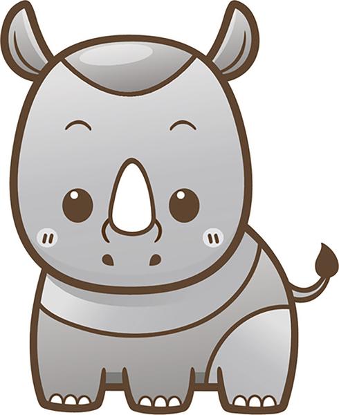 490x600 Cute Simple Kawaii Wild Animal Cartoon Icon