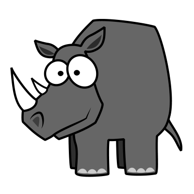 400x400 Drawing A Cartoon Rhino In Graphic Ideas For Book Cartoon