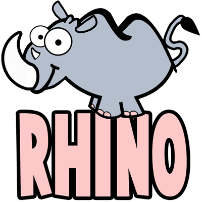 400x400 How To Draw Cartoon Rhinos In Easy Step