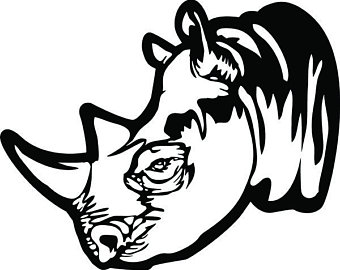 340x270 Rhino Drawing Etsy