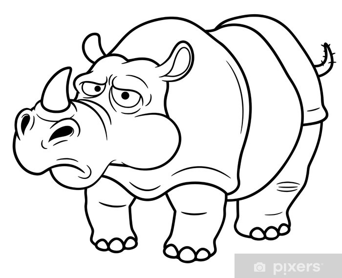 700x569 Illustration Of Cartoon Rhino