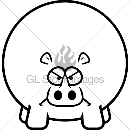 500x500 Angry Cartoon Rhino Gl Stock Images