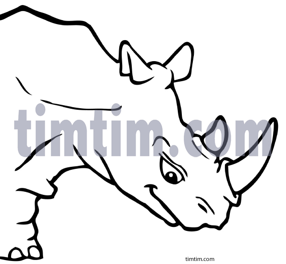 571x527 Free Drawing Of Rhino Bw From The Category Wild Animals