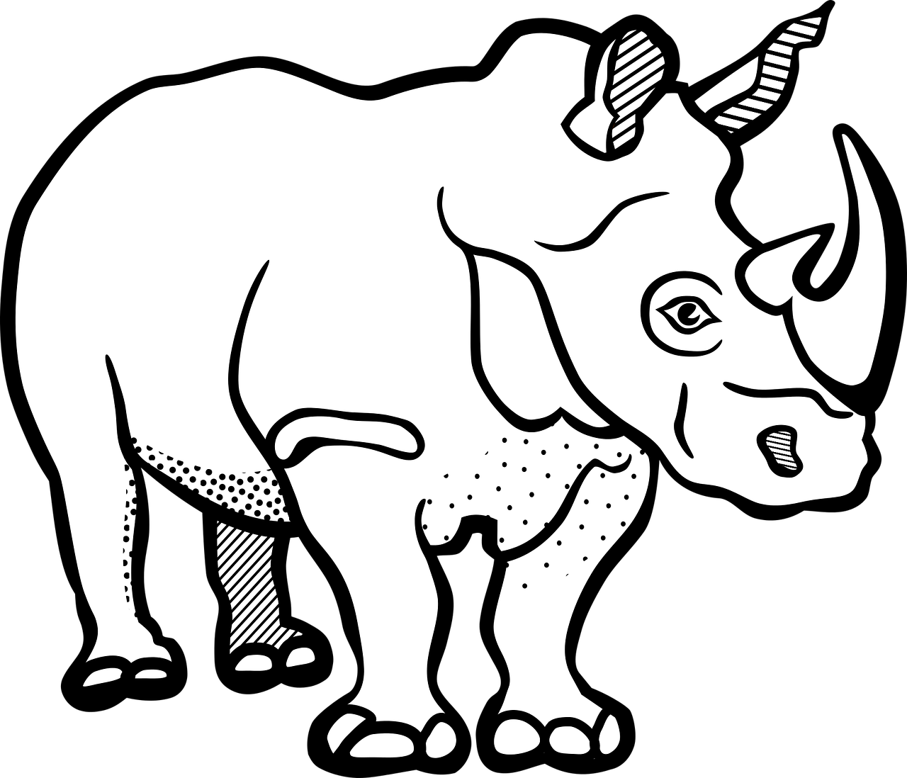 1280x1098 Collection Of Free Rhinoceros Drawing Rhino African Download On Ui Ex
