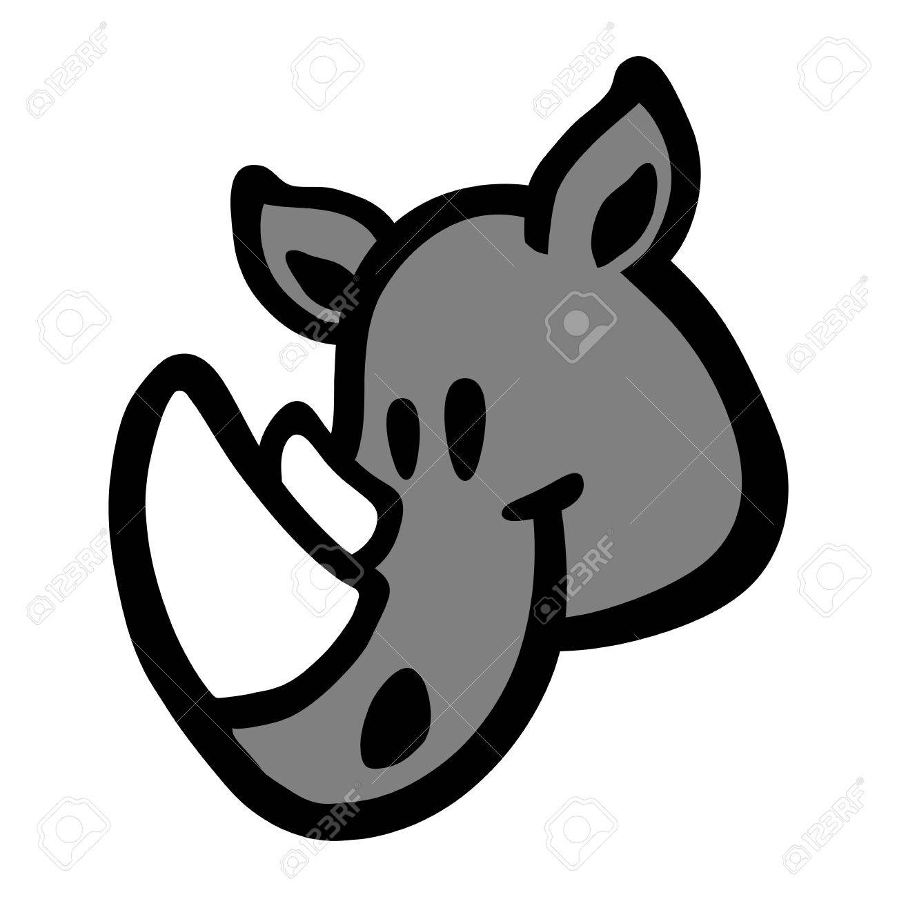 1300x1300 Rhino Head Cliparts Free Download Clip Art