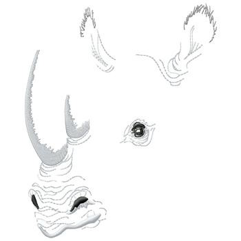 350x350 Rhino Head Embroidery Designs, Machine Embroidery Designs