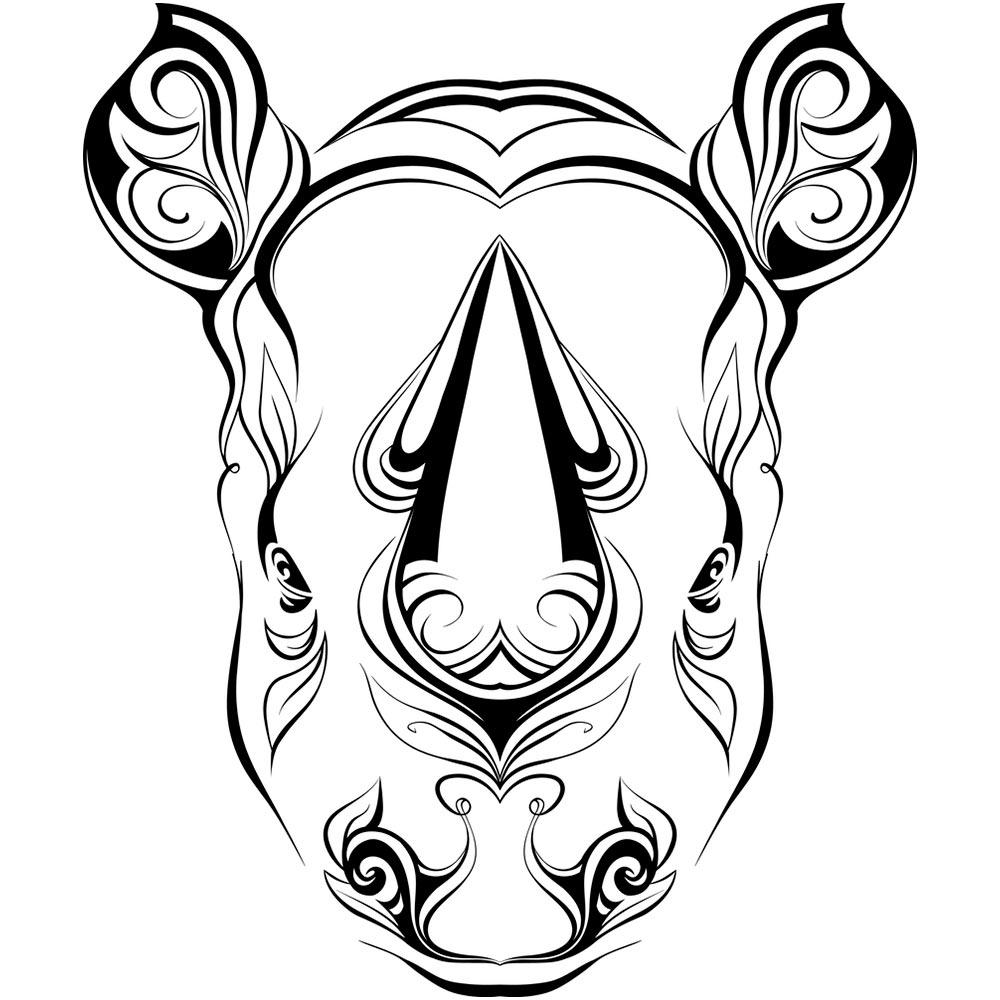 1000x1000 Rhino Head In Ornament On The Wall, Best Deals With Free Uk