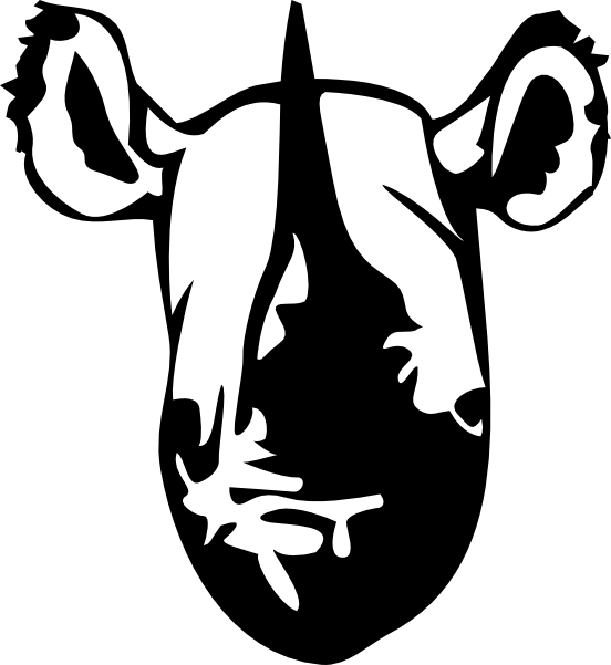 552x601 Rhinoceros Head Clip Art