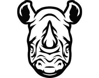 340x270 Rhinoceros Head Etsy