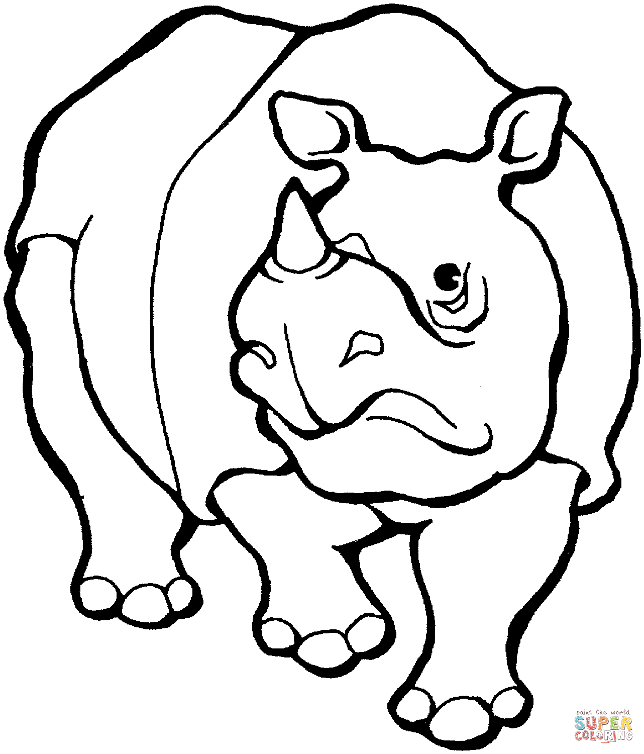 1282x1500 Rhino Coloring Pages Rhinoceros Line Drawing At Getdrawings Com