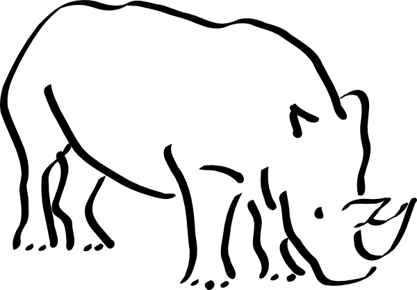 600x417 Collection Of Free Rhino Drawing Outline Download On Ui Ex