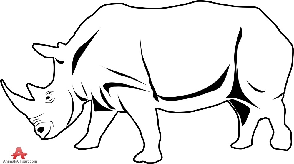 999x558 rhino clipart rhino outline