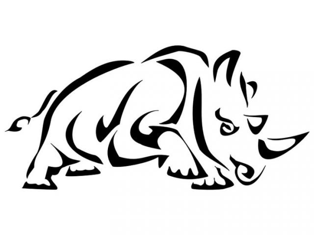 640x480 rhino clipart rhino outline