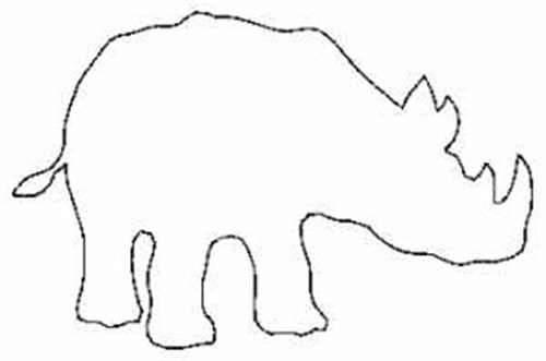 500x331 Rhino Outline Embroidery Design Annthegran