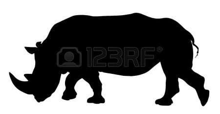 450x233 Rhino Outline Clipart
