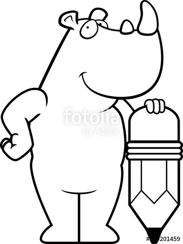 376x500 Rhino Pencil Stock Image And Royalty Free Vector On Fotolia