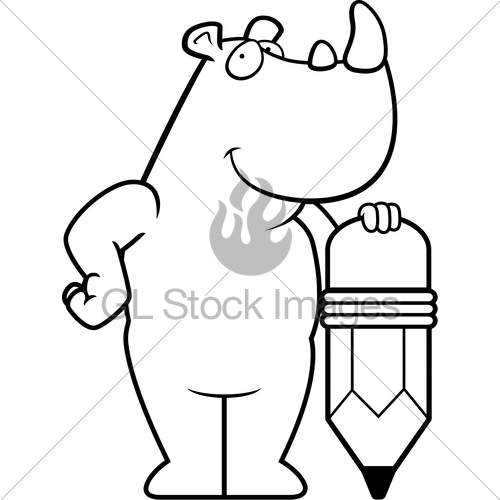 500x500 Rhino Pencil Gl Stock Images