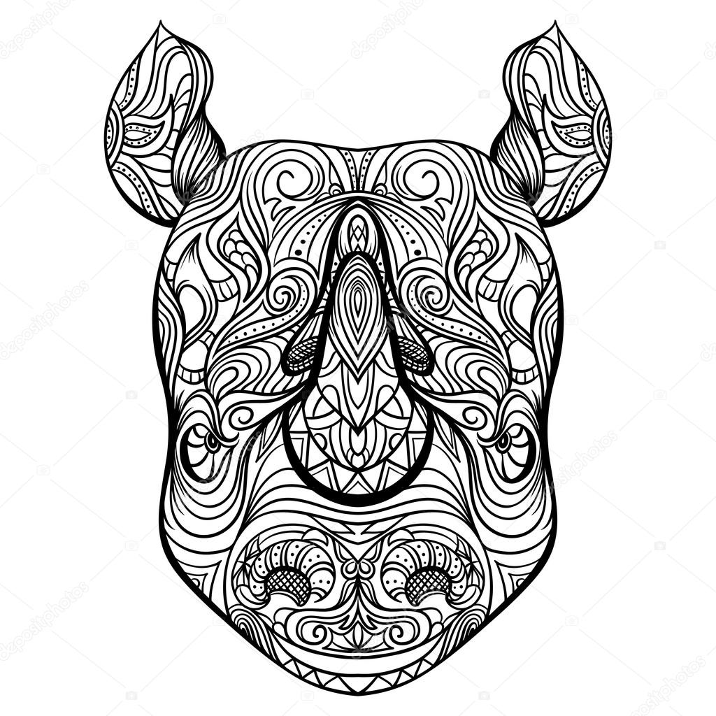 1024x1024 Rhino Drawing Free Download