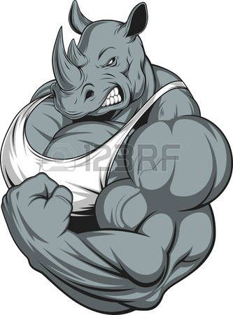 333x450 stock vector in iron asylum rhinoceros, rhino tattoo, big