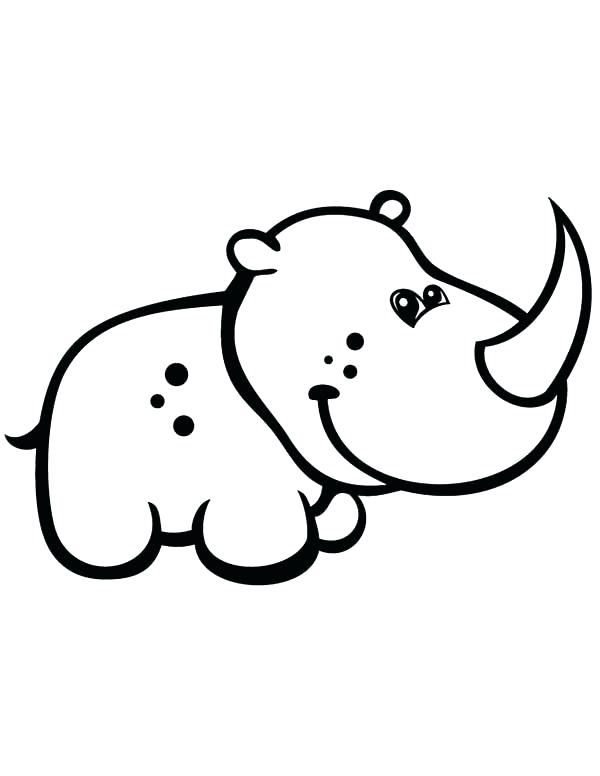 600x776 Rhino Coloring Pages