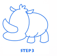 220x217 How To Draw A Rhinoceros Drawing Lesson