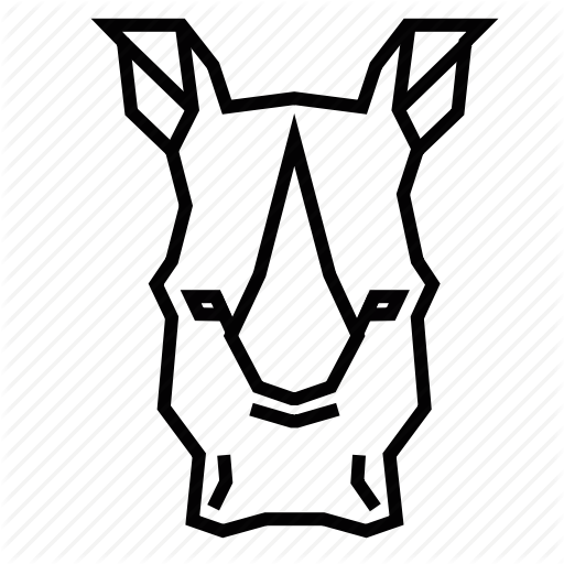 512x512 Animal, Head, Rhino, Rhinoceros, Wild Icon