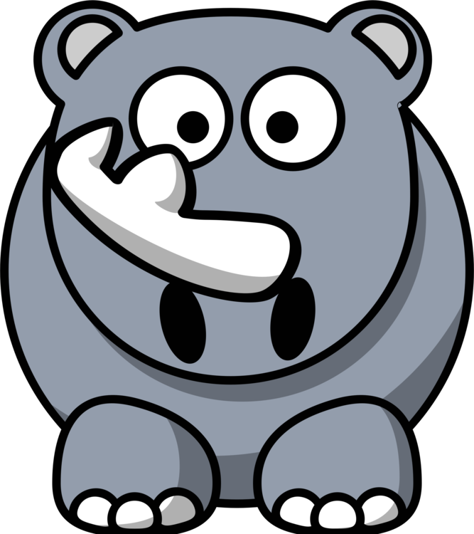 667x750 Rhinoceros Cartoon Computer Icons Drawing Humour Cc0