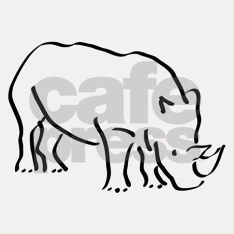 460x460 Rhinoceros Drawing Shot Glass